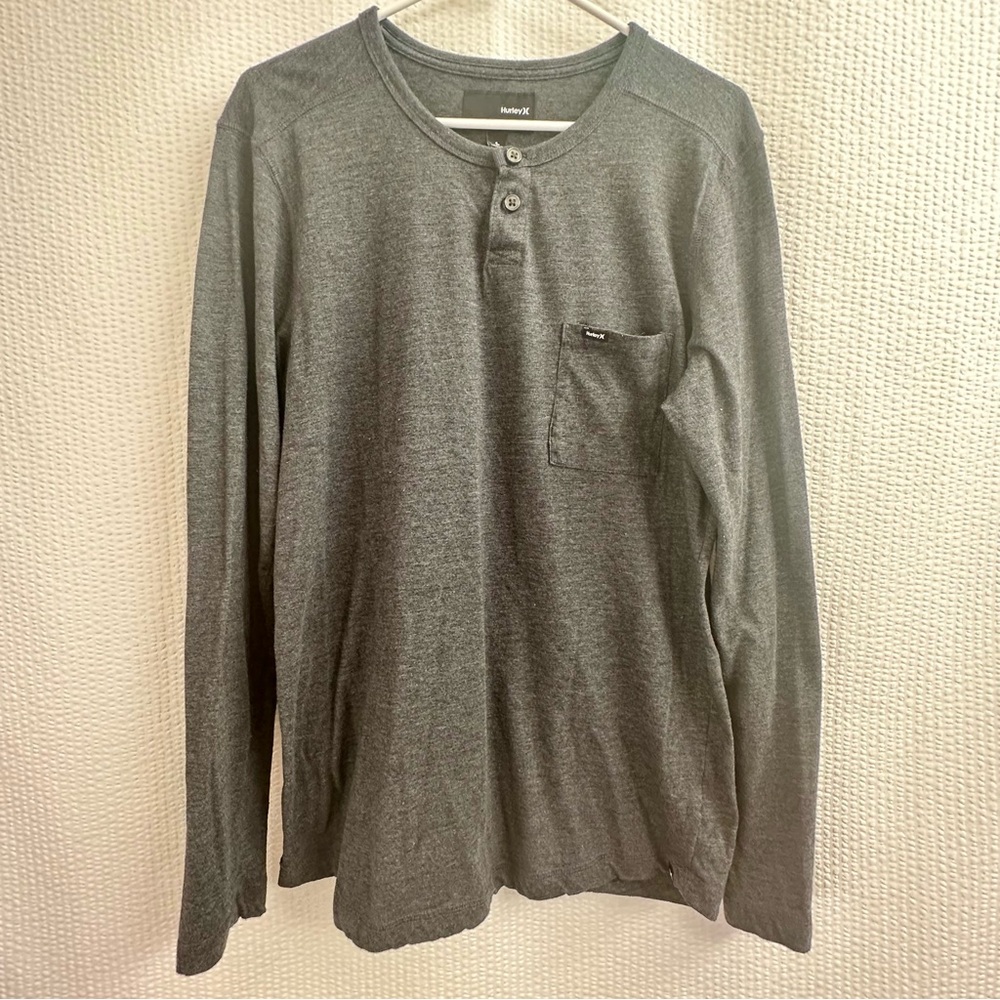 Hurley Men’s Gray Long Sleeve Tee Size: Large